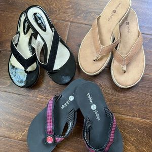 Lindsay Phillips Flip Flop bundle -3 pairs plus snap on